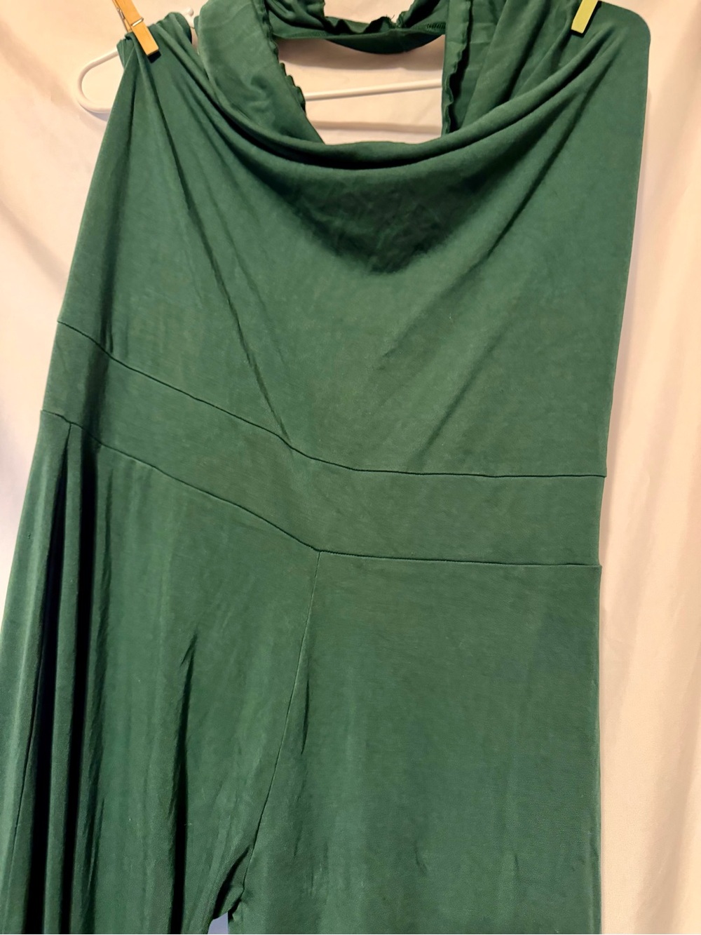 Cowl Neck Dark Green Jumpsuit - Picture 5 of 5